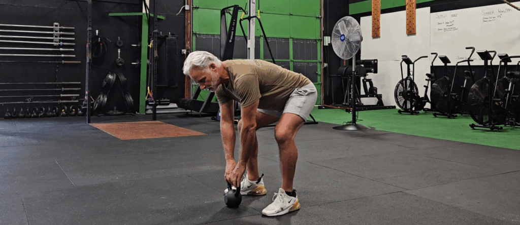 kettlebell swing still shot with coach clint